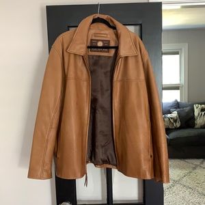 Men’s Brown Leather Jacket - XXL Andrew Marc